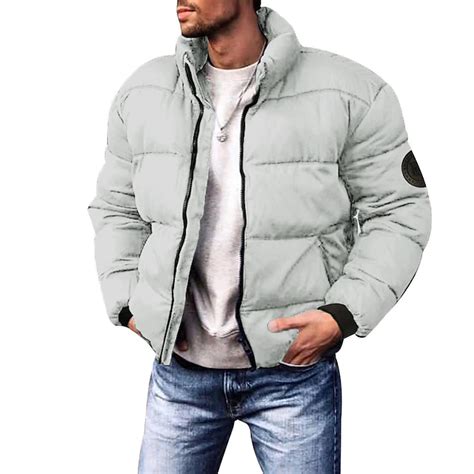 Men's Winter Coat Winter Jacket Puffer Jacket Cardigan Pocket Zipper ...