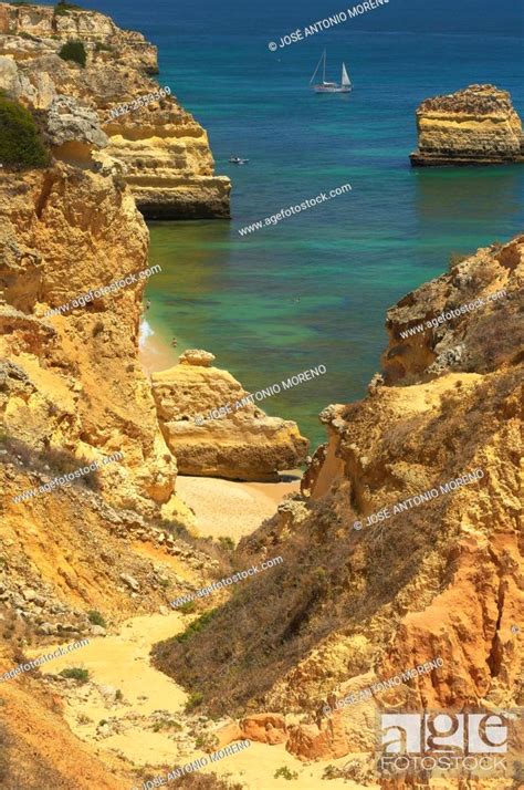 Praia Da Marinha Lagoa Marinha Beach Algarve Portugal Europe