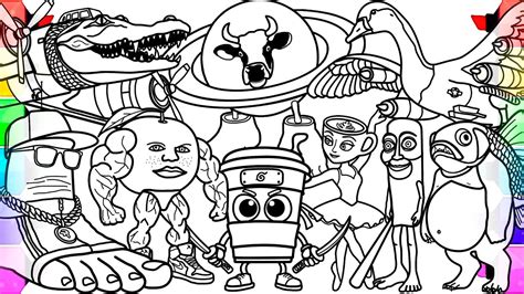Brainrot Colouring Pages - Italian Brainrot Clip Art Coloring Pages