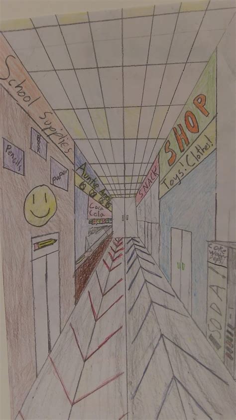 art 1 : One Point Perspective Hallways