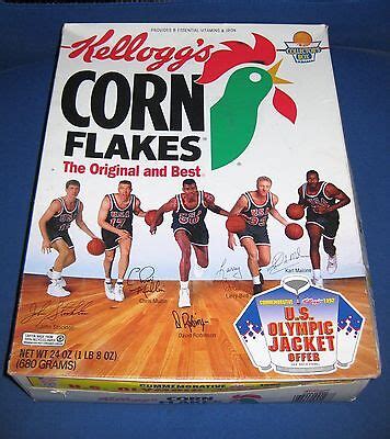 Kellogg S Corn Flakes Box Olympic Usa Basketball Dream Team