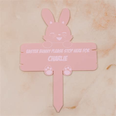 Easter Bunny Please Stop Here For Personalised Sign Partyrama