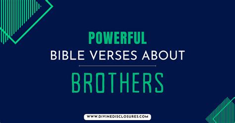 73 Powerful Bible Verses About Brothers And Brotherhood