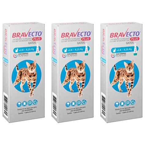 Bravecto Transdermal Gatos 2 8 A 6 25kg Msd 3 Unidades Submarino