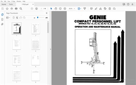 Genie Plc 19243036 Pli 192430 Operation And Maintenance Manual