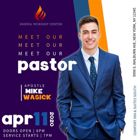 Meet Our Pastor Template Postermywall