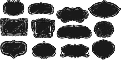 Set Of Vintage Black Chalkboard Frames 38465445 Vector Art At Vecteezy