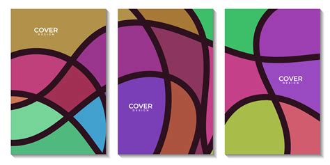 flyer set of abstract art colorful background 24089415 Vector Art at ...