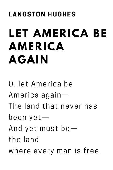 Justice Let America Be America Again Langston Hughes Poems Let It Be Poems