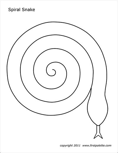 Snake | Free Printable Templates & Coloring Pages | FirstPalette.com