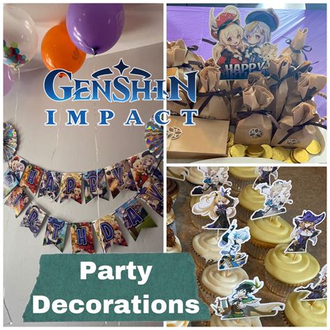 Genshin Impact Birthday Party Birthday Party Birthday Theme Birthday