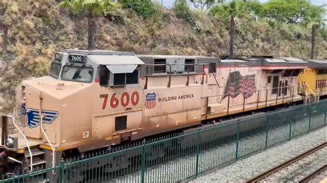 Bnsf And Flag Unit Union Pacific Military Consist And Amtrak Pacific