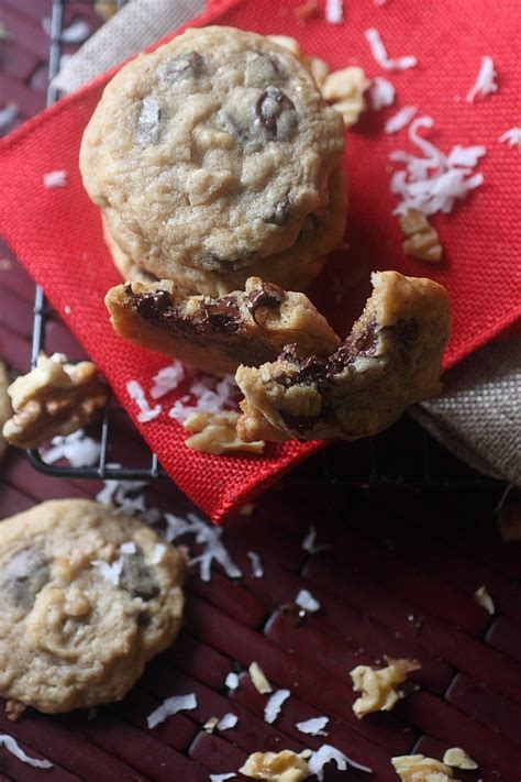 Coconut Chocolate Chip Cookies - Mind Over Batter