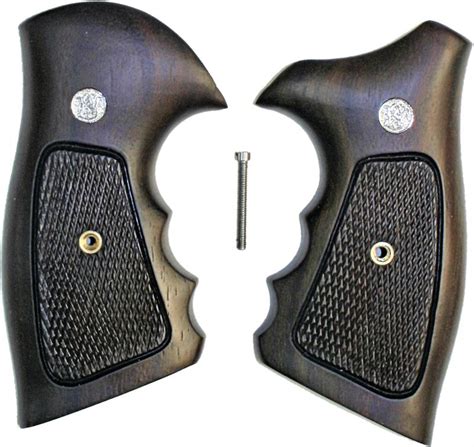 Smith Wesson K Frame Combat Rosewood Grips Checkered