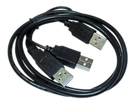 Cable Usb A Macho En Y Salidas Usb A Macho Externo Hd Color Negro