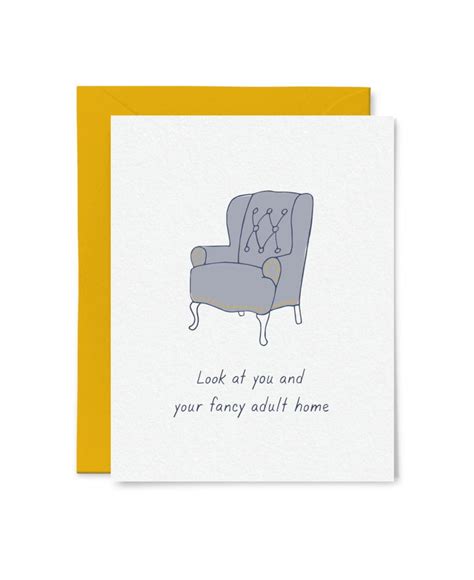 FANCY ADULT HOME CARD — Local Notables Gift Shop | Housewarming card, Cards, Funny new