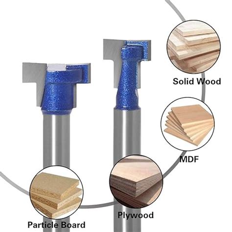 Snapklik Meihejia 1 4 Inch Shank T Slot Keyhole Router Bit Set