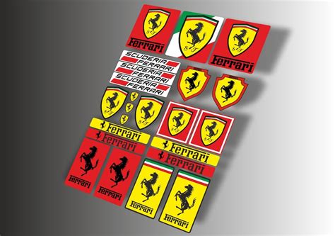 F1 Helmet Stickers Bike Car Toy Graphics Decals for Ferrari Scuderia ...