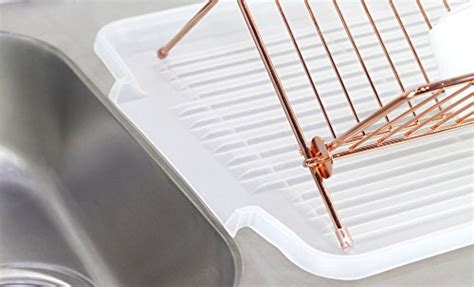 Deluxe Chrome Plated Steel Foldable X Shape 2 Tier Shelf Small Dish Drainers With Drainboard