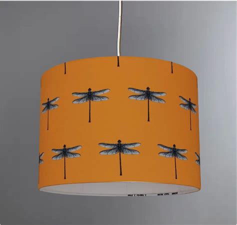 New Hq Stunning Dragonfly Print Lamp Shade And Pendant Light Etsy