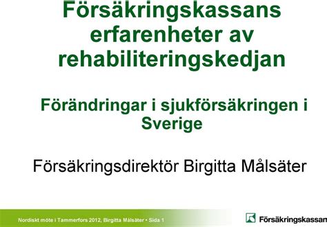 Försäkringskassans Erfarenheter Av Rehabiliteringskedjan Pdf Gratis