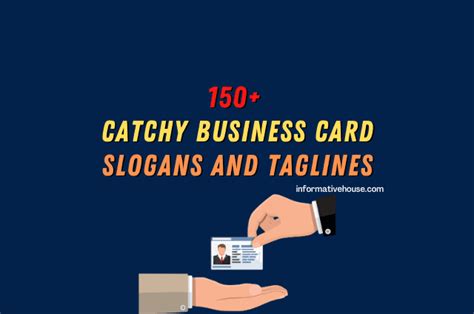 150+ The Most Catchy Business Card Slogans and Taglines - Informative House