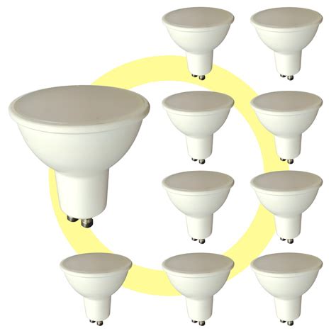 Foco Led Gu10 Opalino 5w Luz Calida 10 Piezas