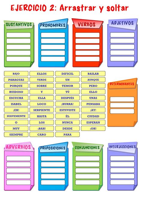 Clases De Palabras Liveworksheets