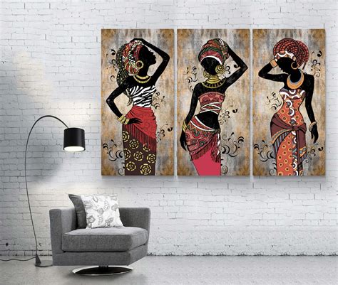 African Women Art Decor African Girl Canvas Wall Art Ethnic | Etsy Canada