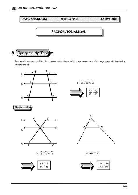 Iii bim 4to año geom guia nº 2 proporcionalidadrr PDF