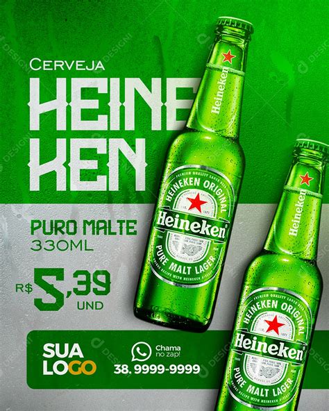 Social Media Cerveja Heineken Distribuidora Psd Editável [download