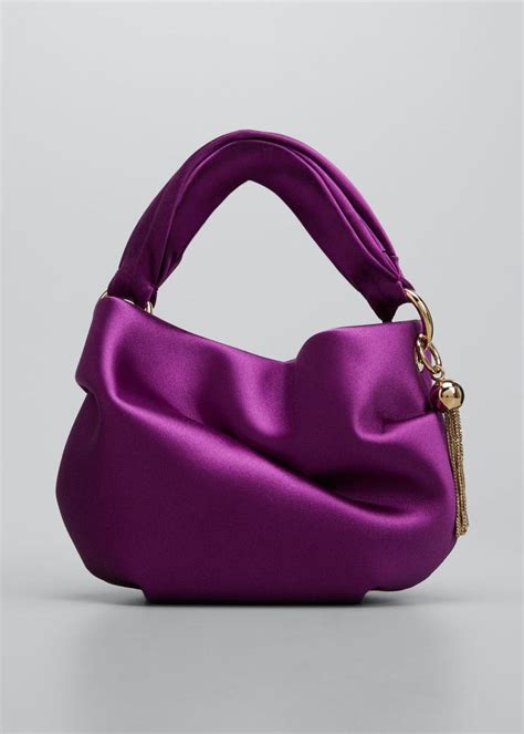 satin bags handbags purple pleated evening bag sculptural minimal