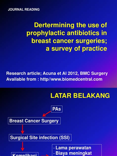 PDF Dertermining The Use Of Prophylactic Antibiotics In Breast