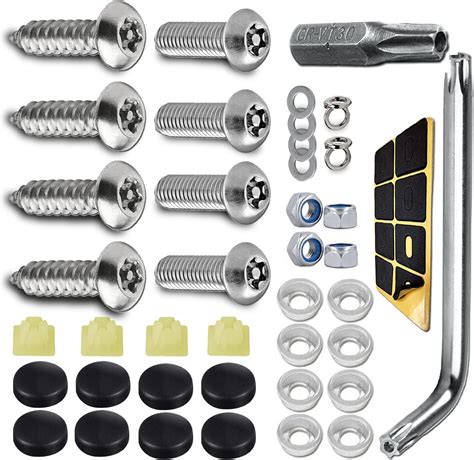 Anti Theft License Plate Screws Kits Tamper Resistant Licence Plate