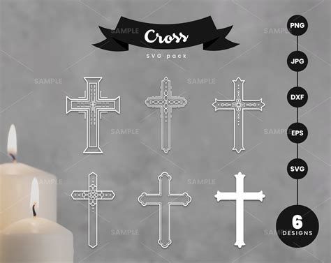 Crosses SVG Pack 1 Cross Clipart, Crosses Svg Files, Cross Svg Files ...