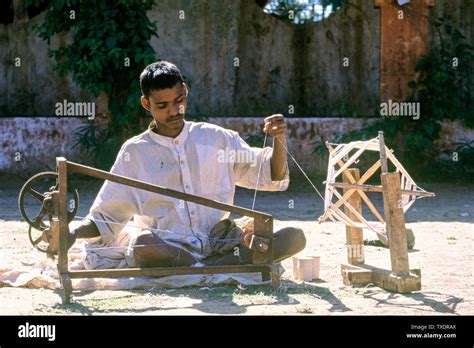 spinning charkha  res stock photography  images alamy