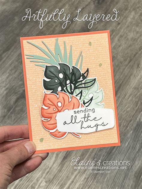 Artfully Layered Card Sweet Stampin With Elaine S Creations