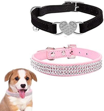 Stuck Strass Hundehalsband Bling Glitzernd Leder Katzenhalsband Und