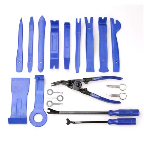 19pcs Trim Removal Toolcar Panel Door Audio Trim Removal Tool Kit Auto Clip Pliers Fastener