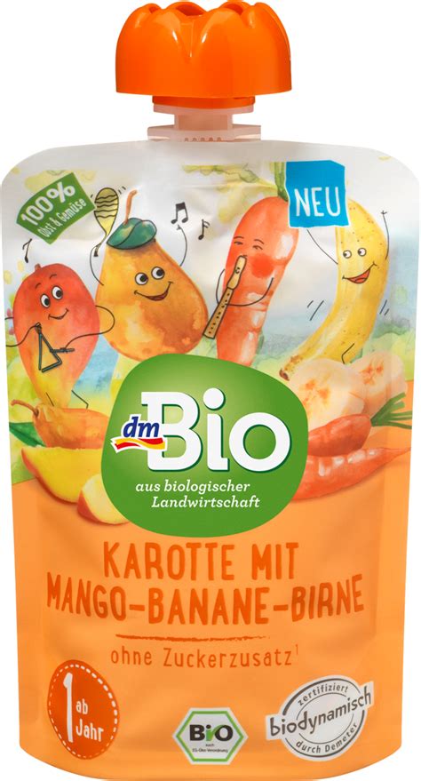 Dmbio Quetschie Karotte Mit Mango Banane Birne Ab Jahr G Dm At