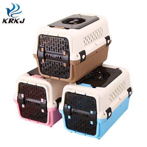 Tc Basics Pet Carrier Kennel With Plastic Ventilation Airline