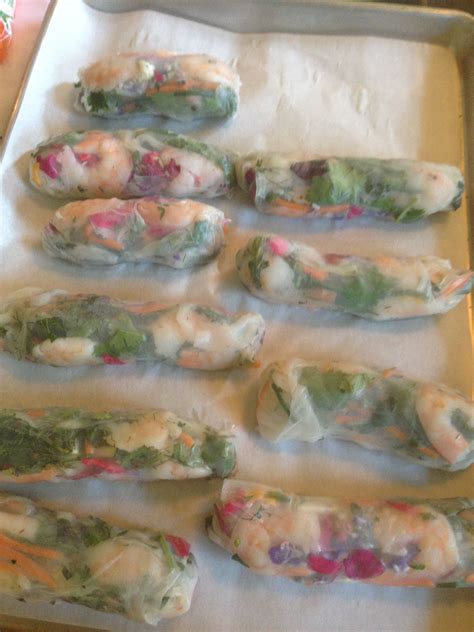 Edible Flowers Spring Rolls Edible Flowers Spring Rolls Edible