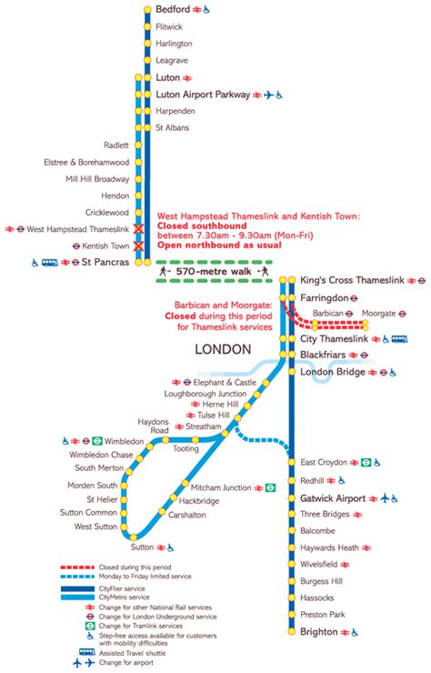 Thameslink Stations Map