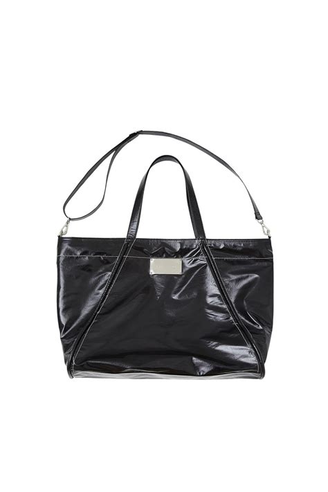 Big Coating Tote Bag In Black Matinkim