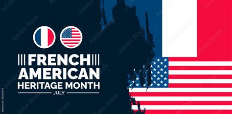 French American Heritage Month Background Banner Wallpaper Poster