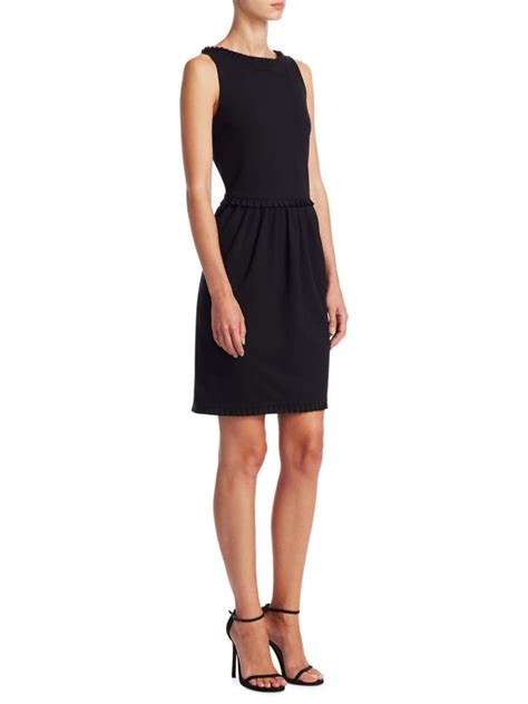 Shop Emporio Armani Grosgrain Pleat Dress Saks Fifth Avenue