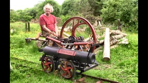 First Run Home Made Compressed Air Locomotive For The Field Railway