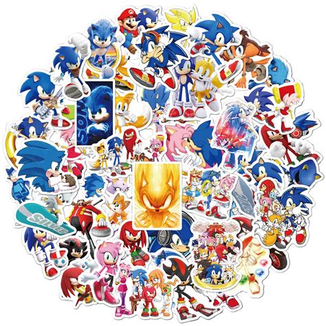 Buy Stickers For Sonic 50 Pcs Cute Waterproof Hedgehog Stickers For