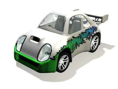 Speed Motor Car Cartoon Style, Car 3D Model - .Obj - 123Free3DModels