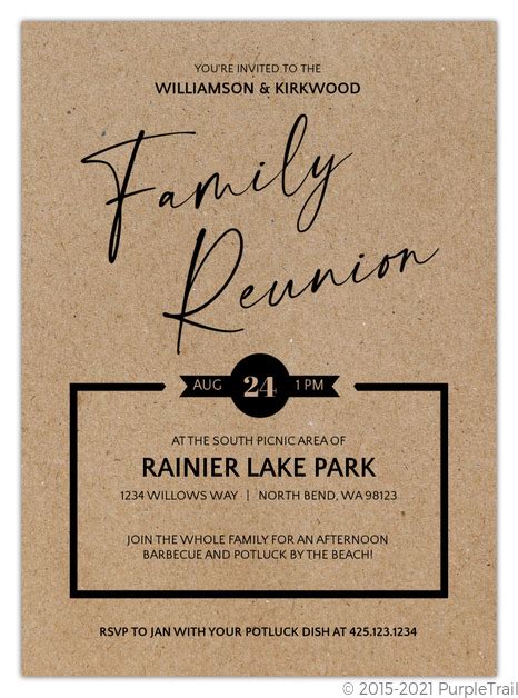 Family Reunion Invitation Wording Ideas